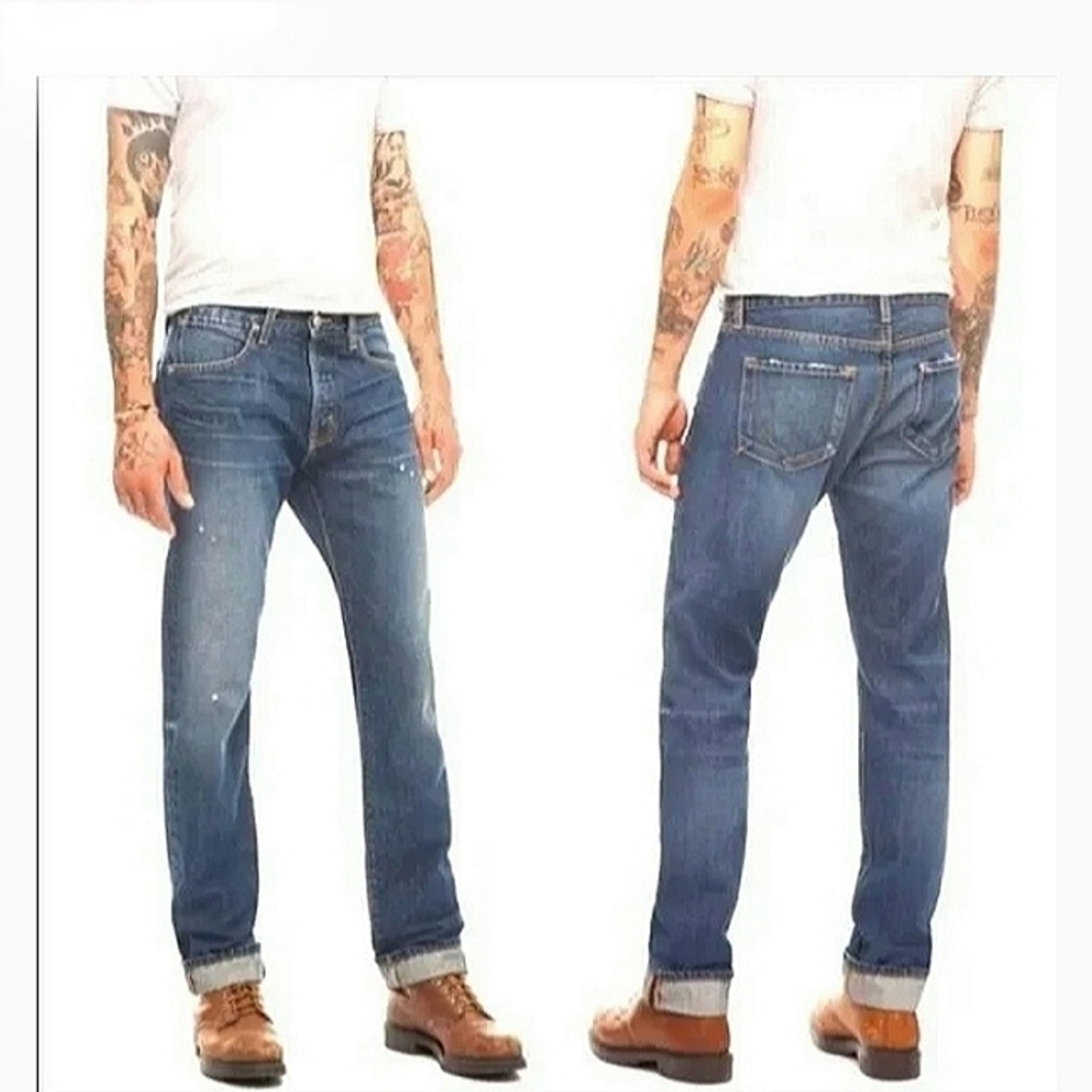 Paper Denim and Cloth Men's Slim Straight Premium Denim Jeans 36X30